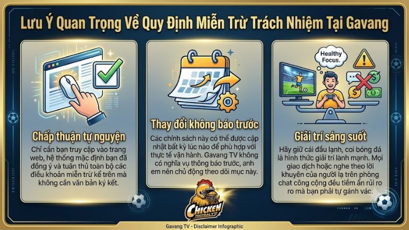 Những lưu ý mấu chốt về chính sách miễn trừ trách nhiệm của Gà Vàng khi xem bóng đá Những lưu ý mấu chốt về chính sách miễn trừ trách nhiệm của Gà Vàng khi xem bóng đá